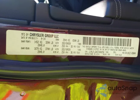 2014 Jeep Grand Cherokee Summit from USA, damaged, VIN 1C4RJFJG0EC500250